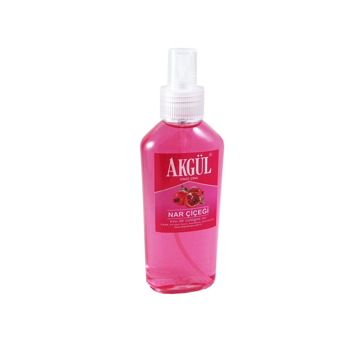Akgül Nar Çiçeği Kolonyası Pet Sprey 70º (160 ml)