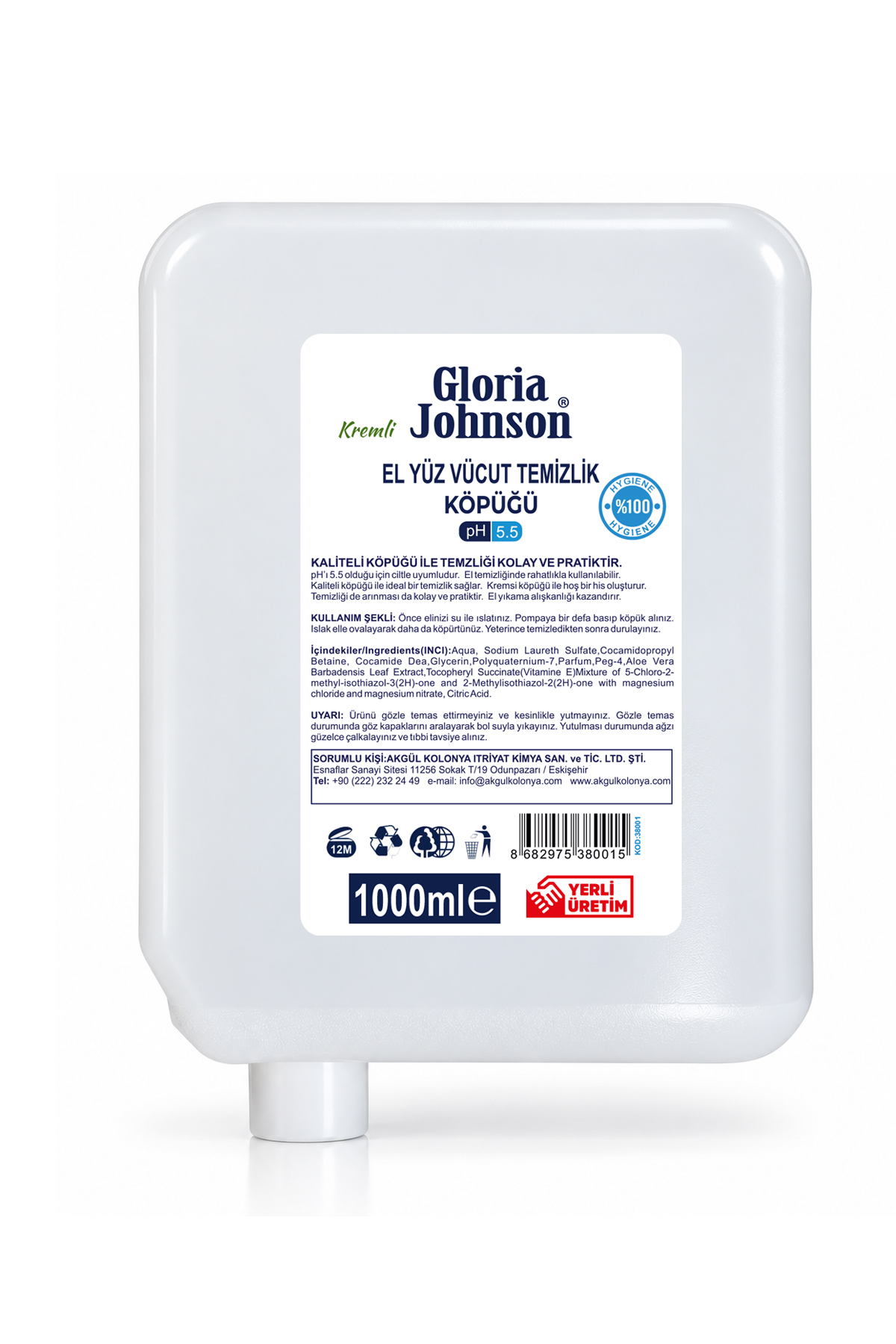 Gloria Johnson Köpük Sabun Kartuş 1000 ml
