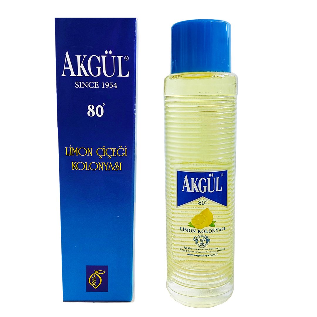 Akgül Limon Kolonyası 80º Kutulu Cam Şişe (185 ml )