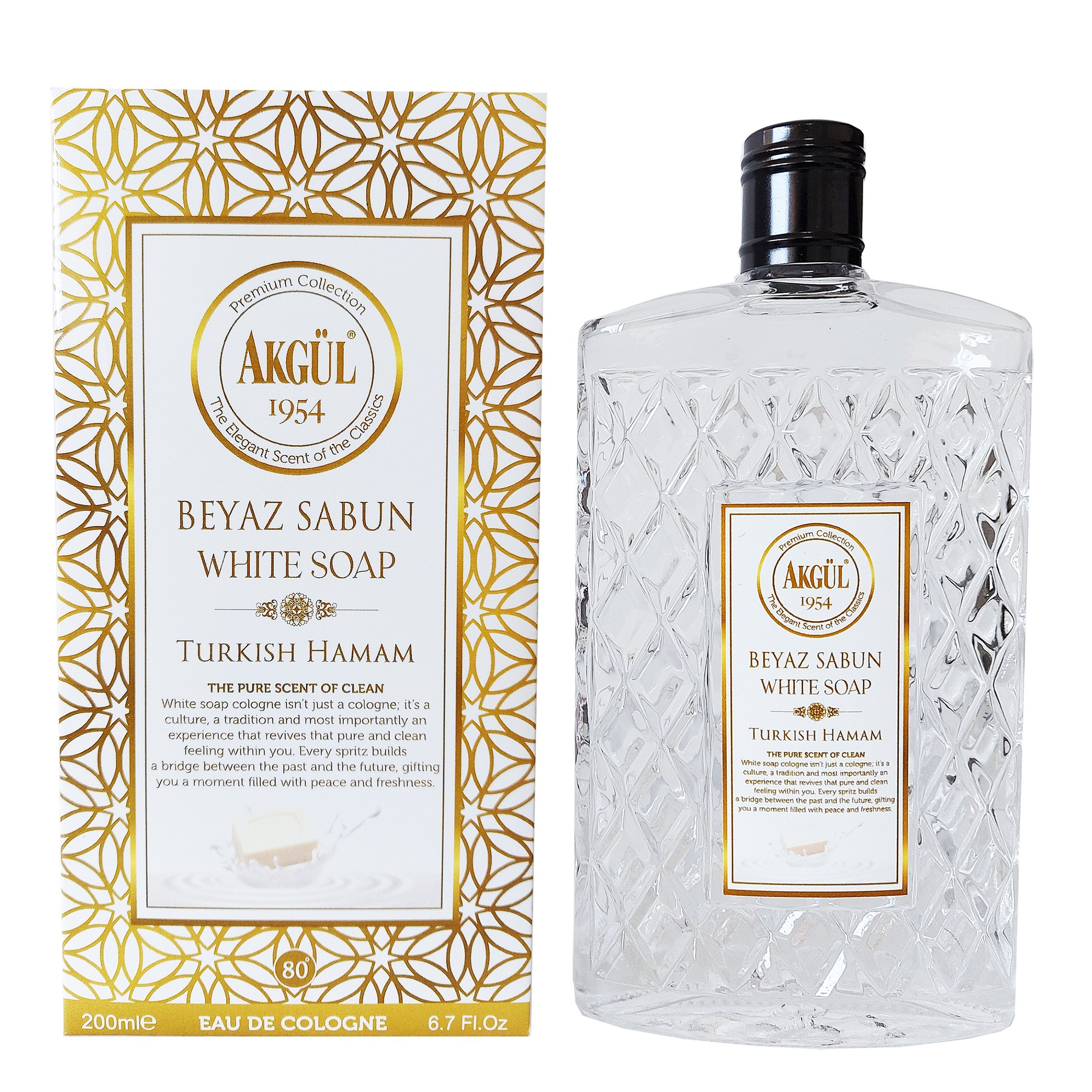 Beyaz Sabun Kolonyası Luxury Serisi Cam (200 ml)
