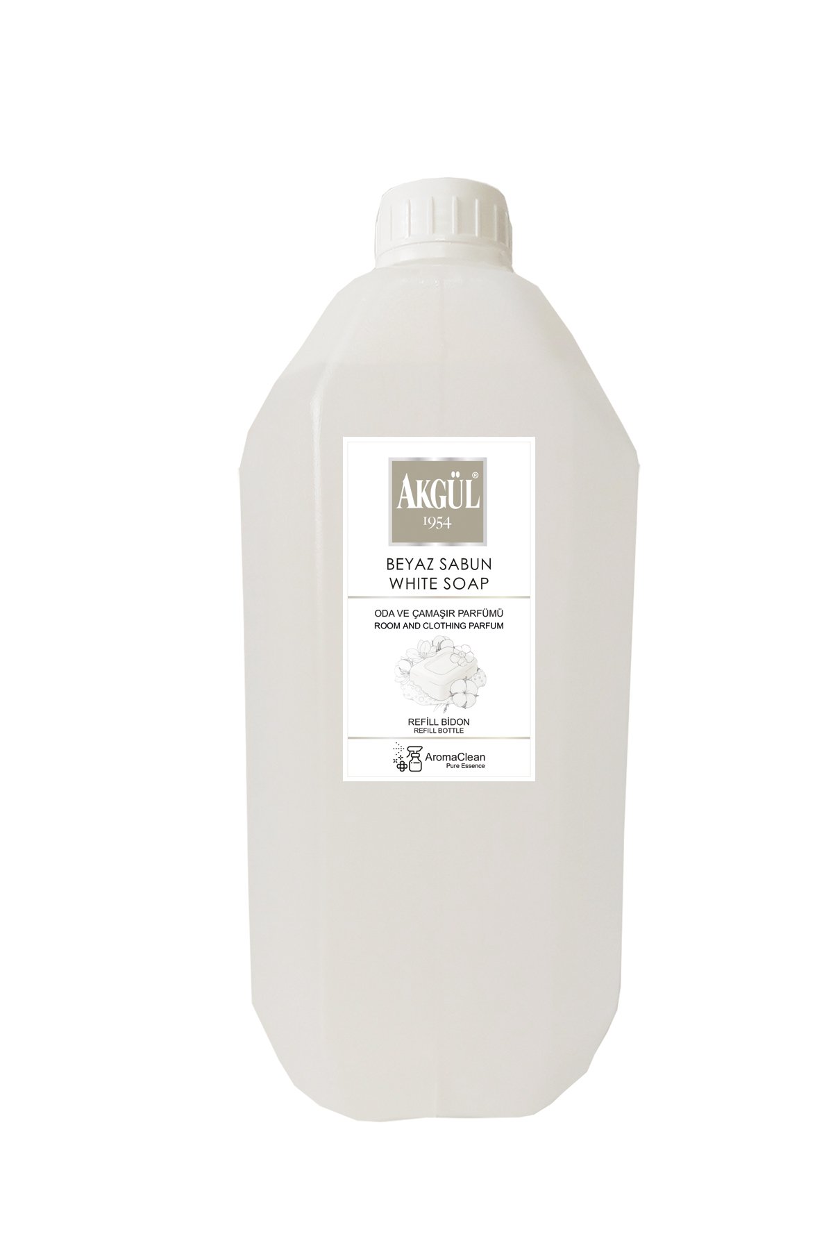 Akgül Beyaz Sabun Kokulu Oda ve Çamaşır Parfümü 70º 5LT