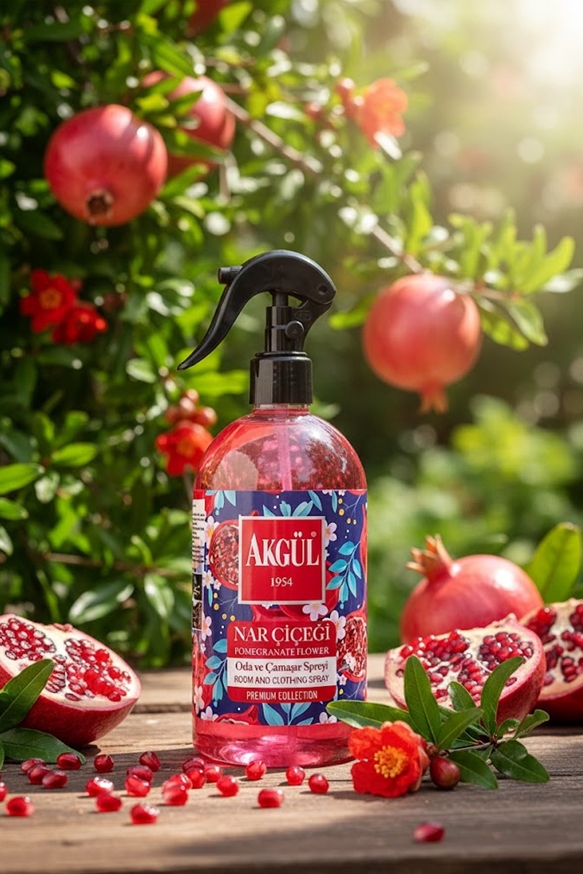 Akgül Nar Çiçeği Oda ve Çamaşır Spreyi 70º (500 ml)